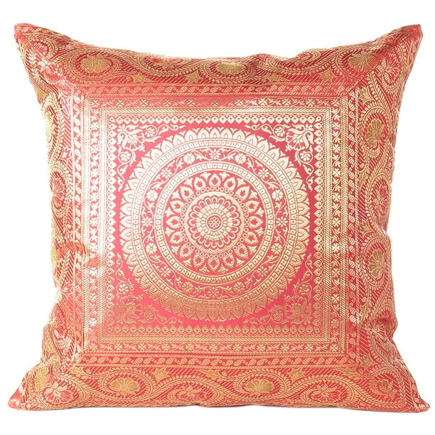Colorful Printed Kantha Throw Couch Sofa Pillow Cushion Cover Case Boho Chic Ind 